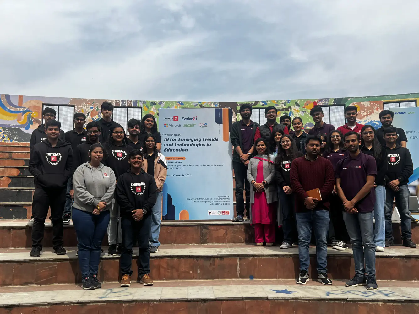 Participants at the AI in Education workshop